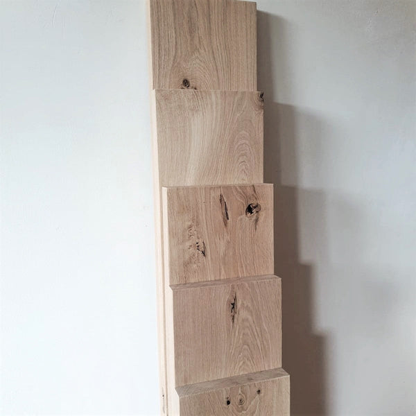 The Industrial L-Shaped Shelf Brackets with Oak Shelf - 30 cm