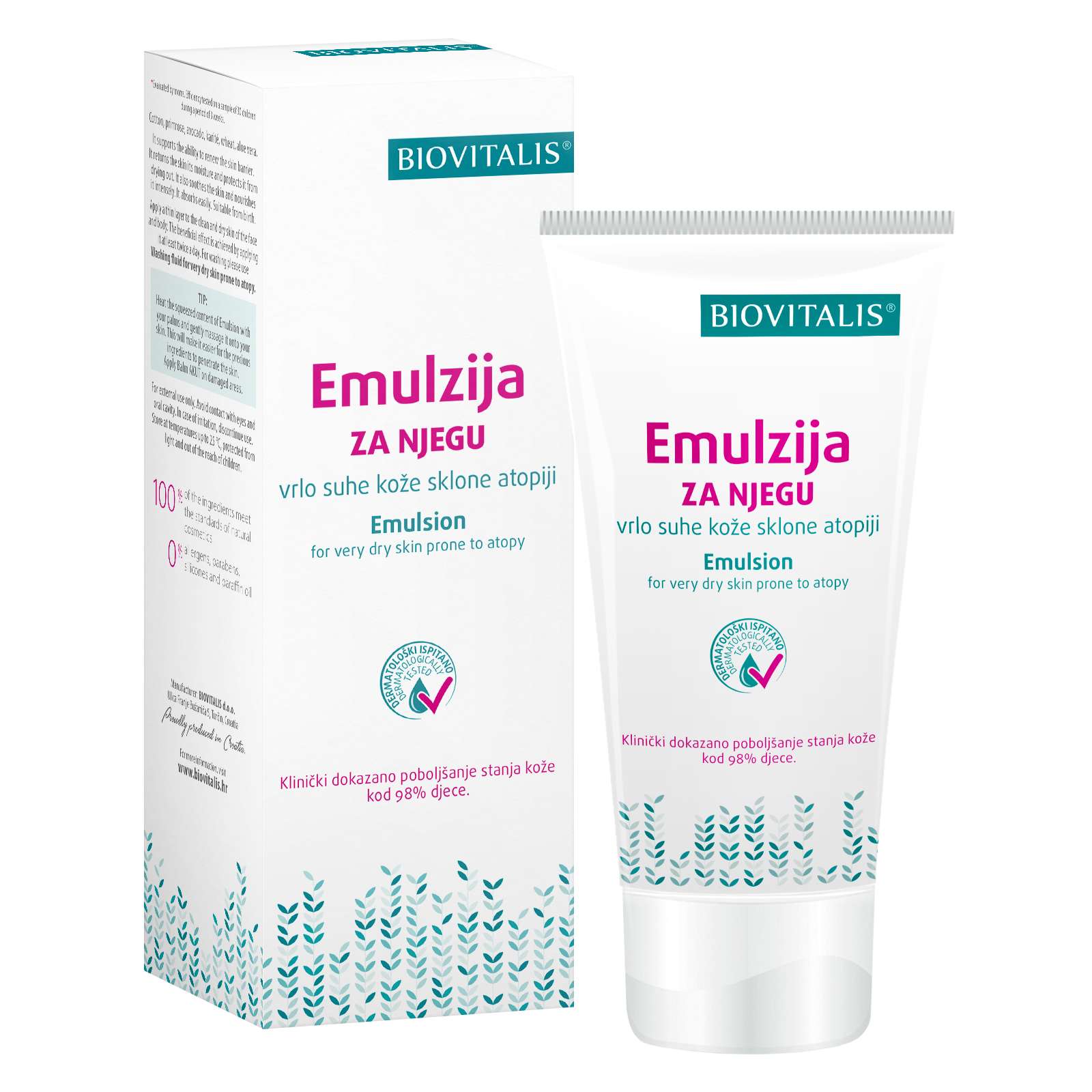 Emulsion for the care of very dry skin prone to atopy