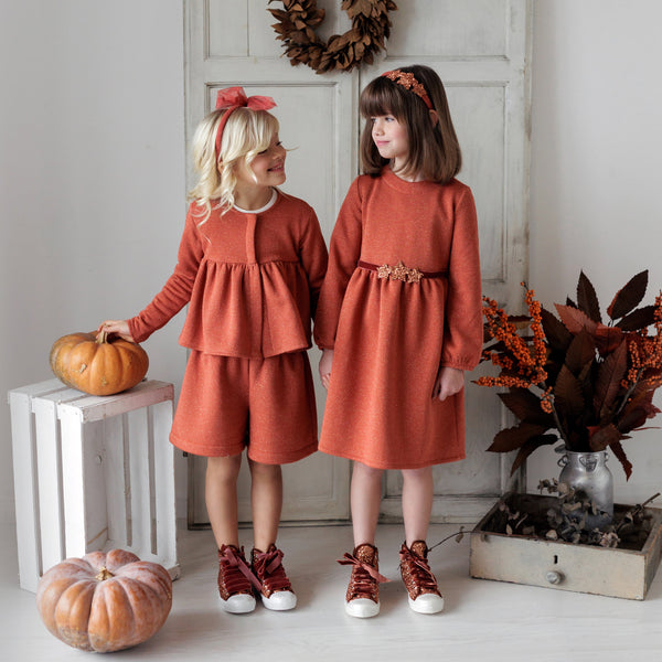 ABITO FELPA LUREX CON CINTURA