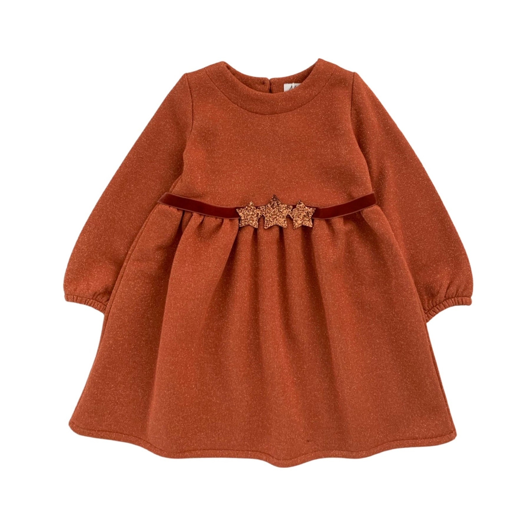 ABITO FELPA LUREX CON CINTURA