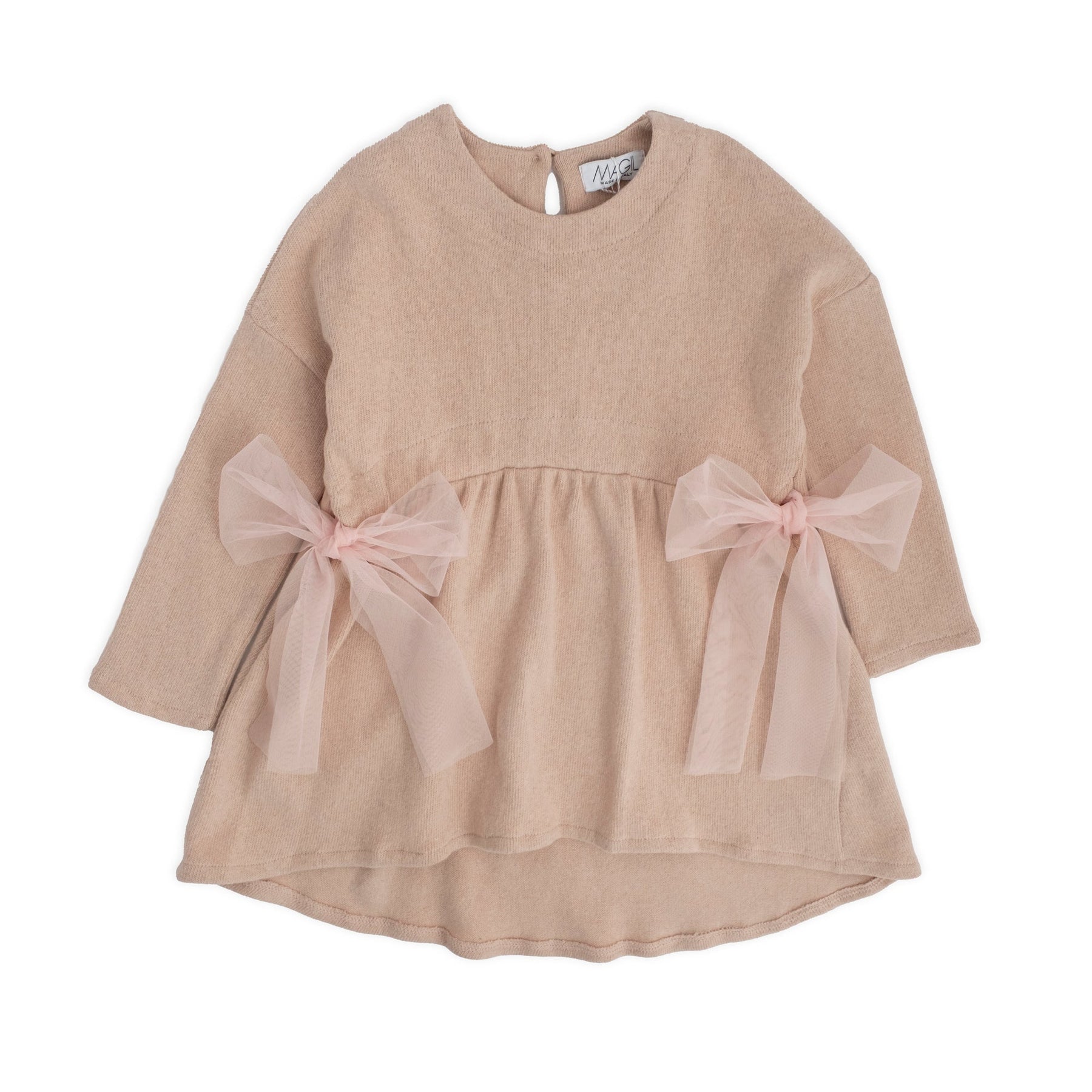 DRESS IN WARM COTTON WITH GATHERED WAIST