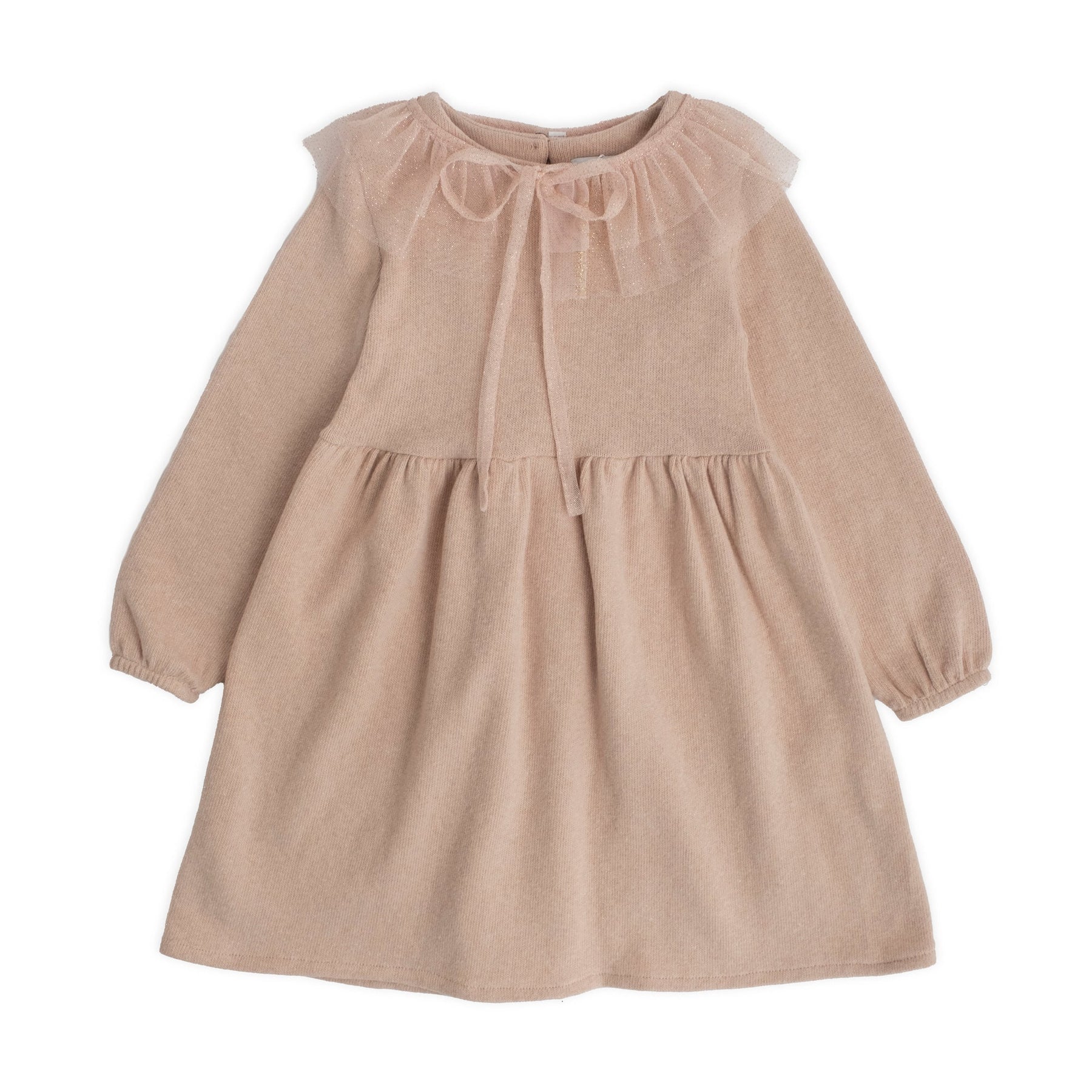 ROBE EN COTON CHAUD AVEC COL PAILLETÉ