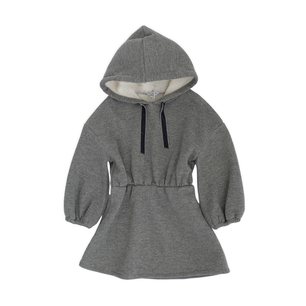 Lurex Sweatshirt Dress with Hood