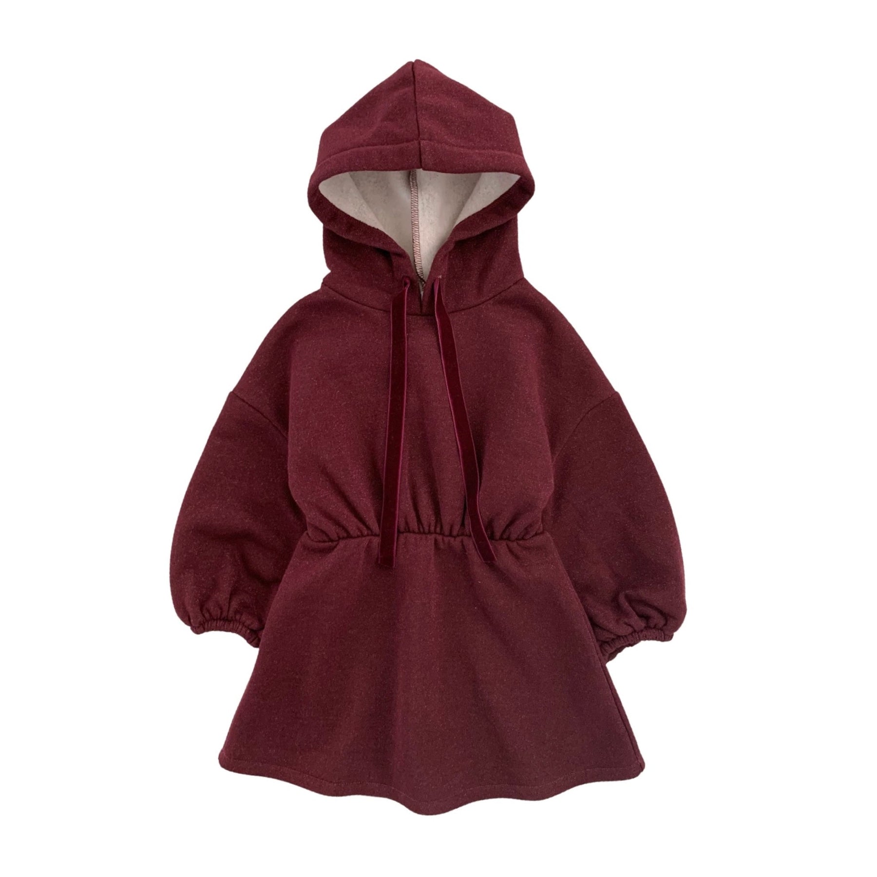 ABITO FELPA LUREX CON CAPPUCCIO