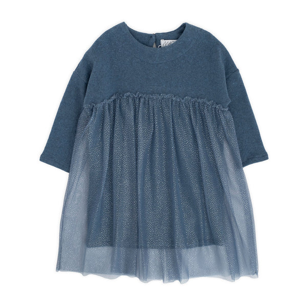 GLITTER TULLE EMPIRE STYLE DRESS