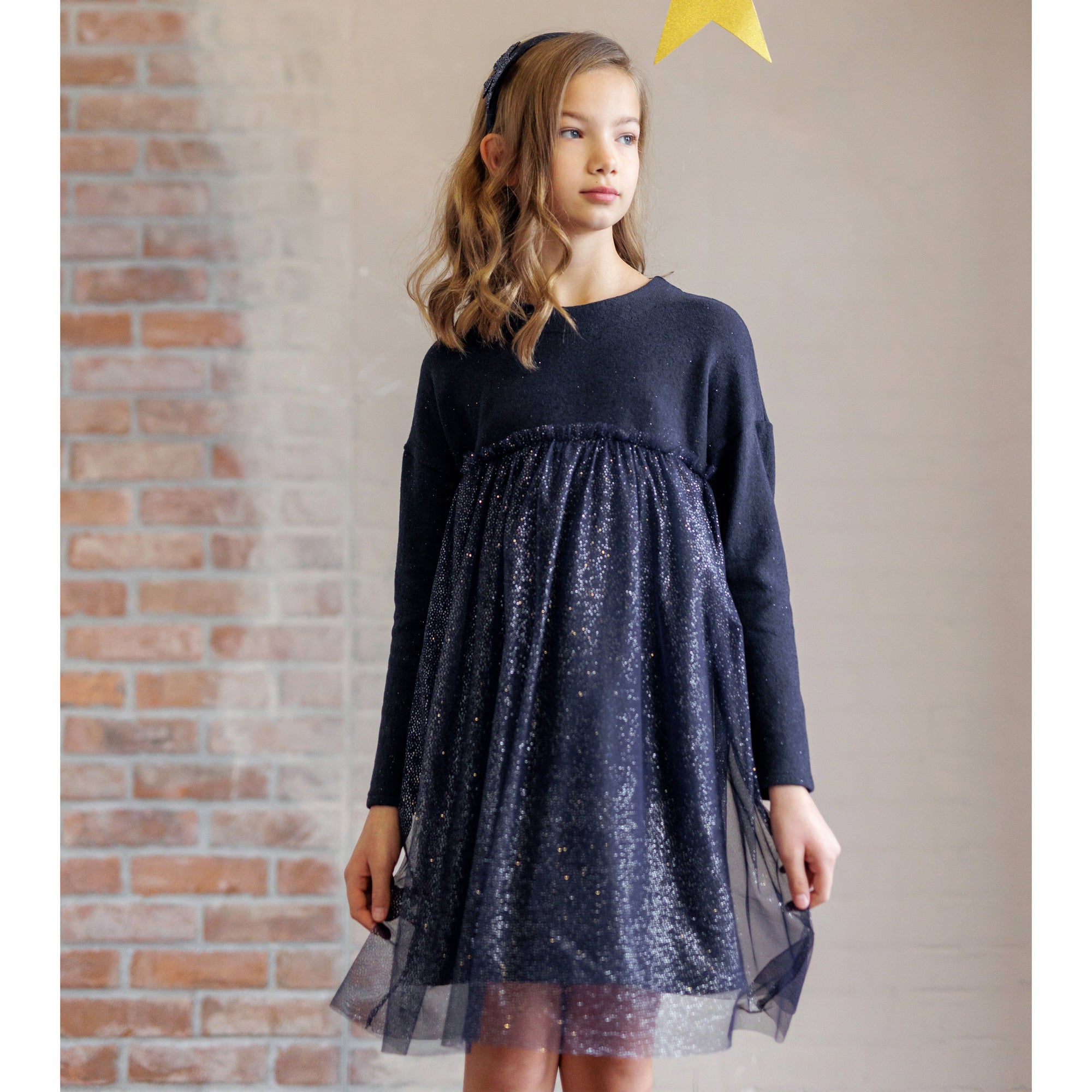 ABITO TULLE GLITTER STILE IMPERO