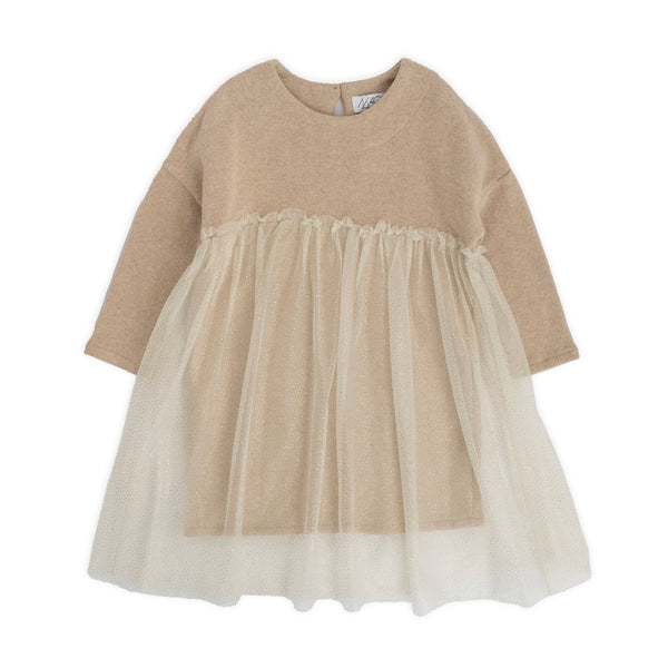 GLITTER TULLE EMPIRE STYLE DRESS