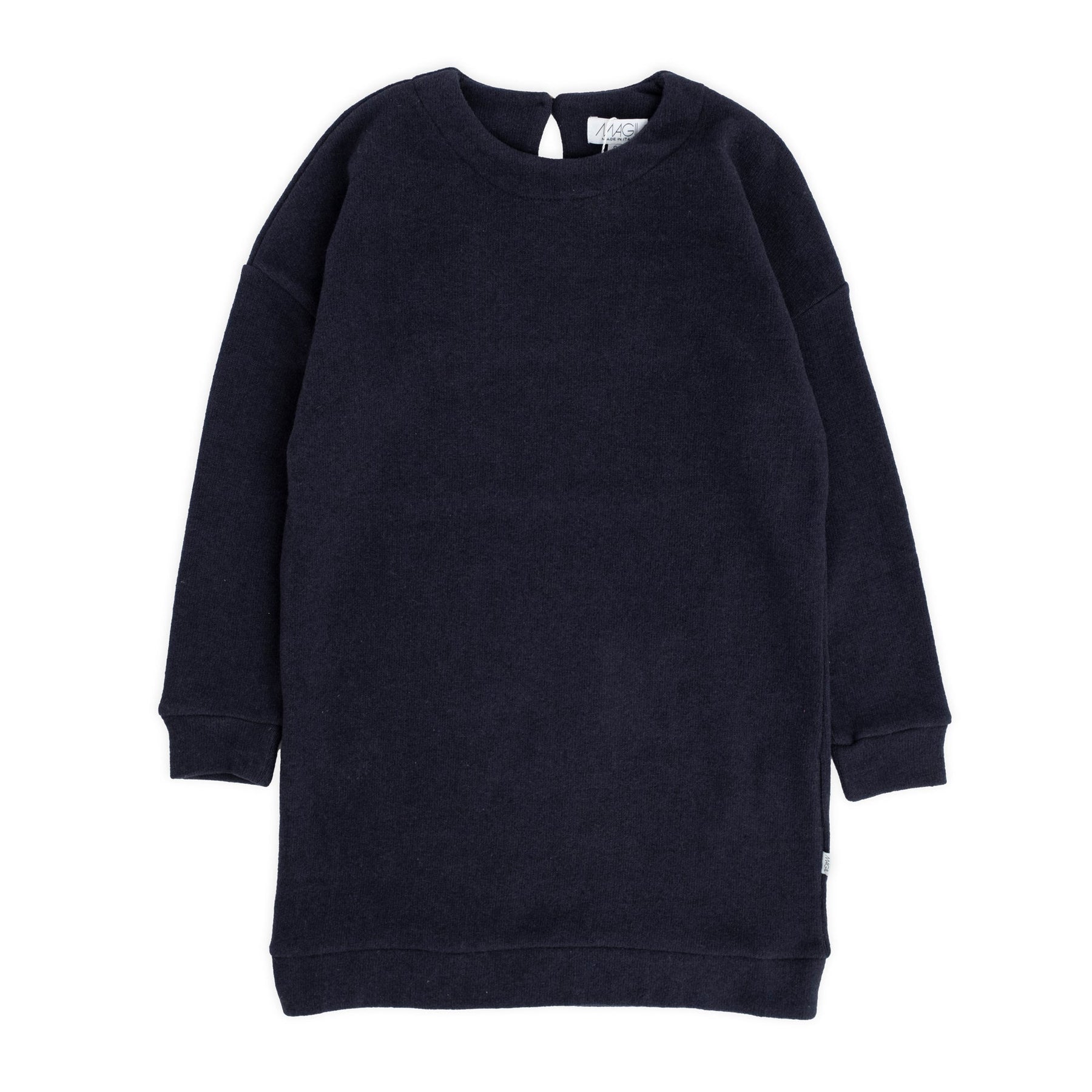 WARM COTTON DRESS WITH DROPPED SHOULDER