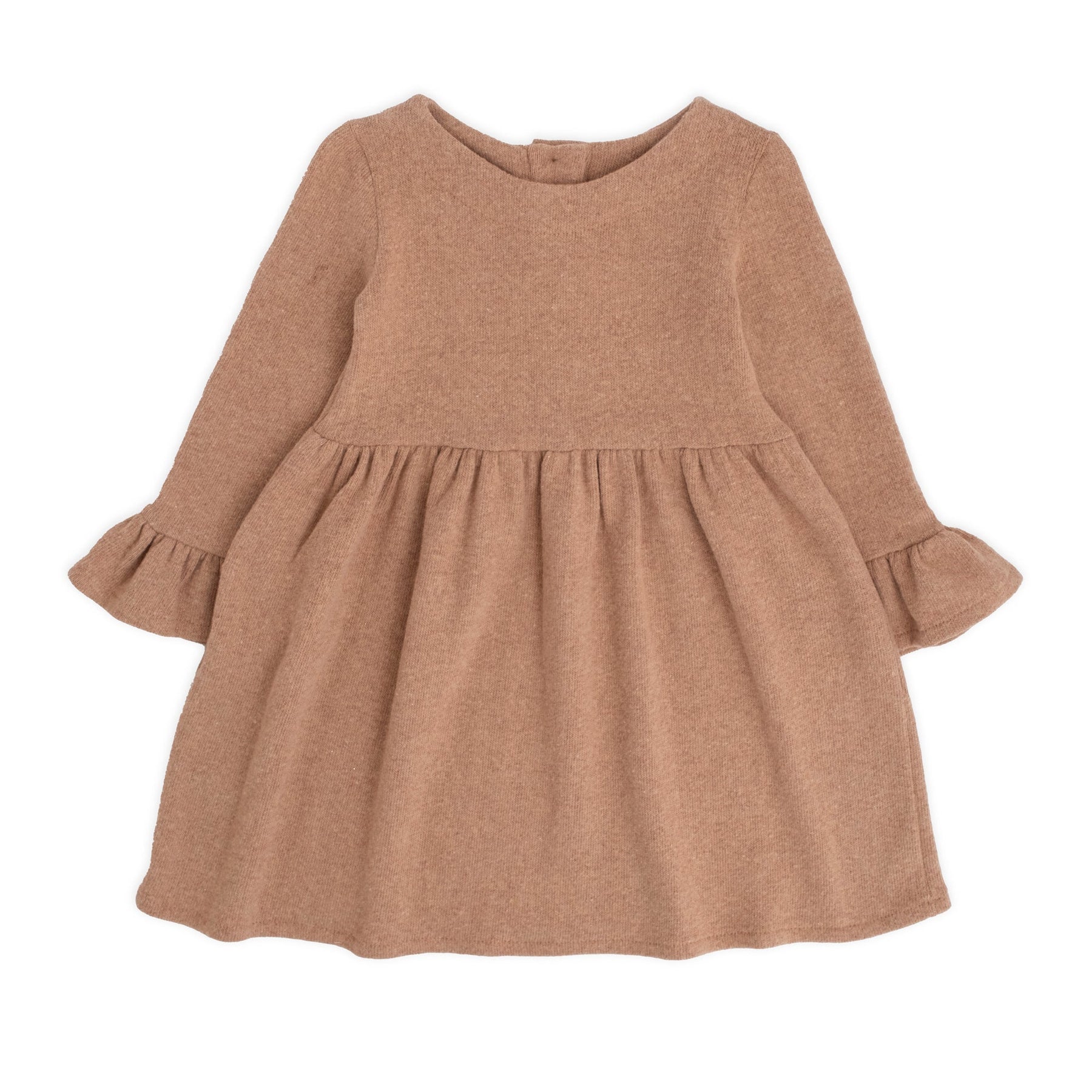 DRESS IN WARM COTTON WITH PETAL SLEEVE