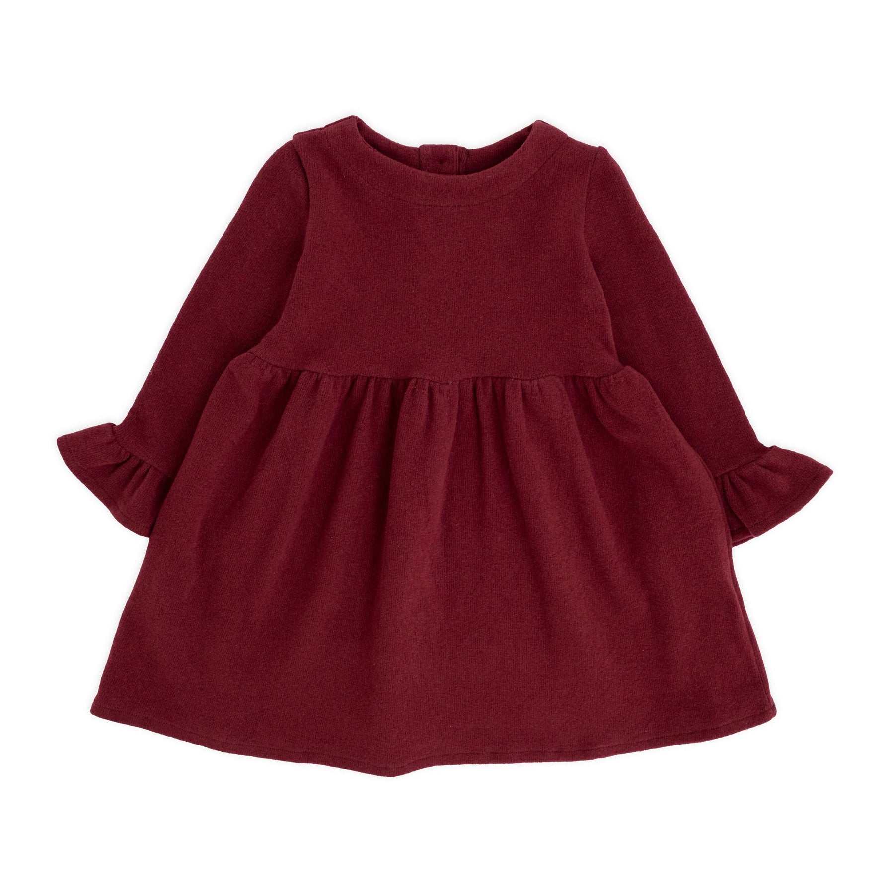 DRESS IN WARM COTTON WITH PETAL SLEEVE