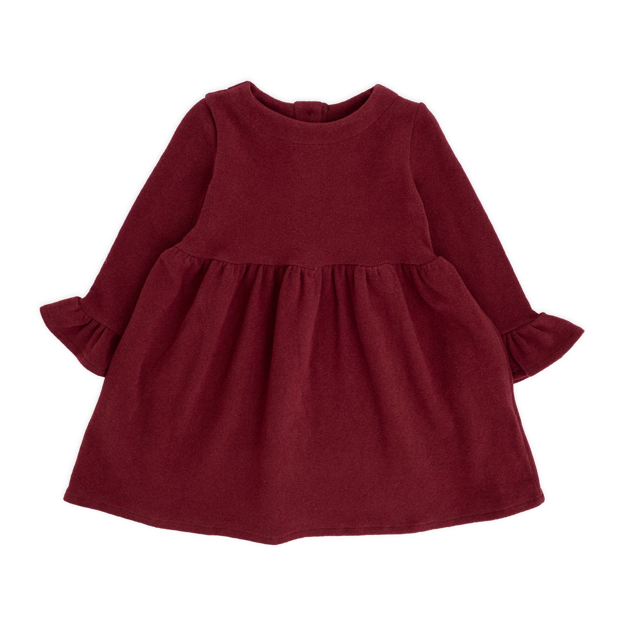 DRESS IN WARM COTTON WITH PETAL SLEEVE