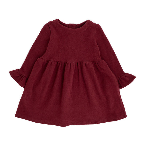 DRESS IN WARM COTTON WITH PETAL SLEEVE