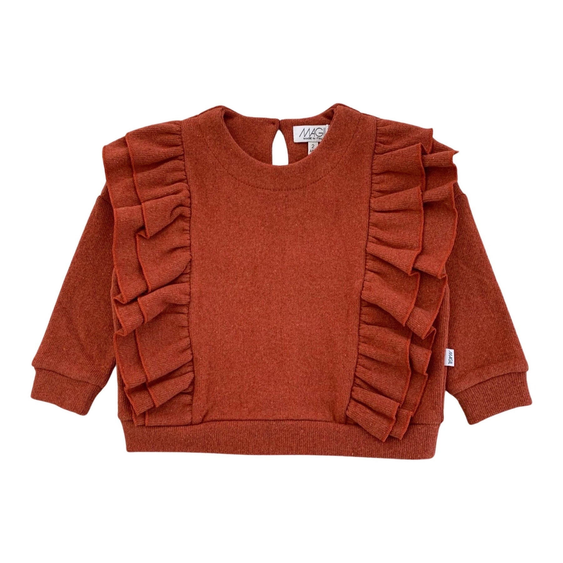 MAGLIA IN CALDO COTONE CON FRAPPE