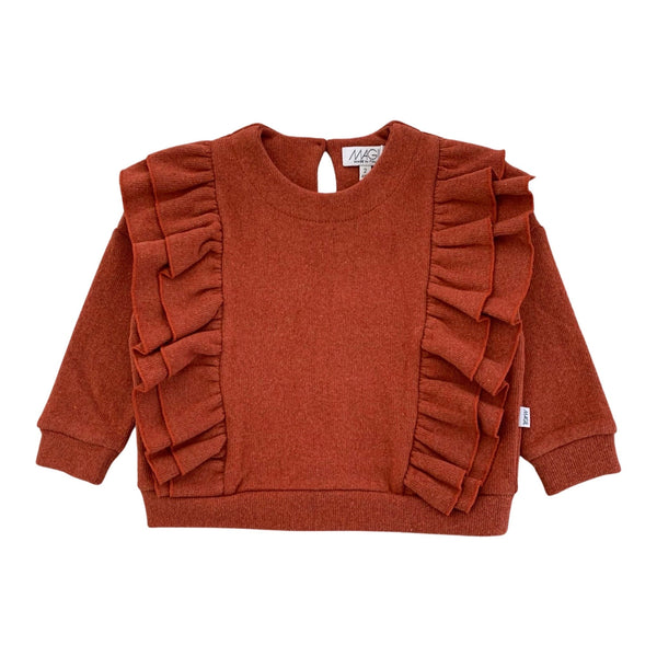 MAGLIA IN CALDO COTONE CON FRAPPE