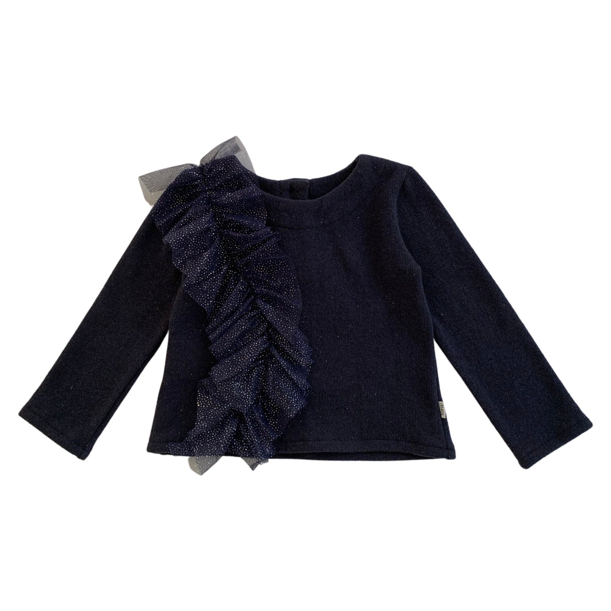 MAGLIA CALDO COTONE CON ROUCHES TULLE