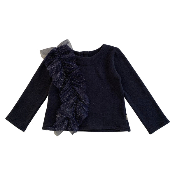 MAGLIA CALDO COTONE CON ROUCHES TULLE