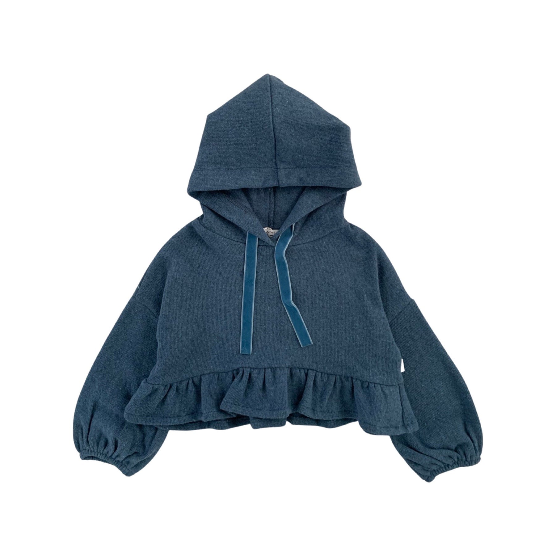 MAGLIA CALDO COTONE CON BALZA E CAPPUCCIO