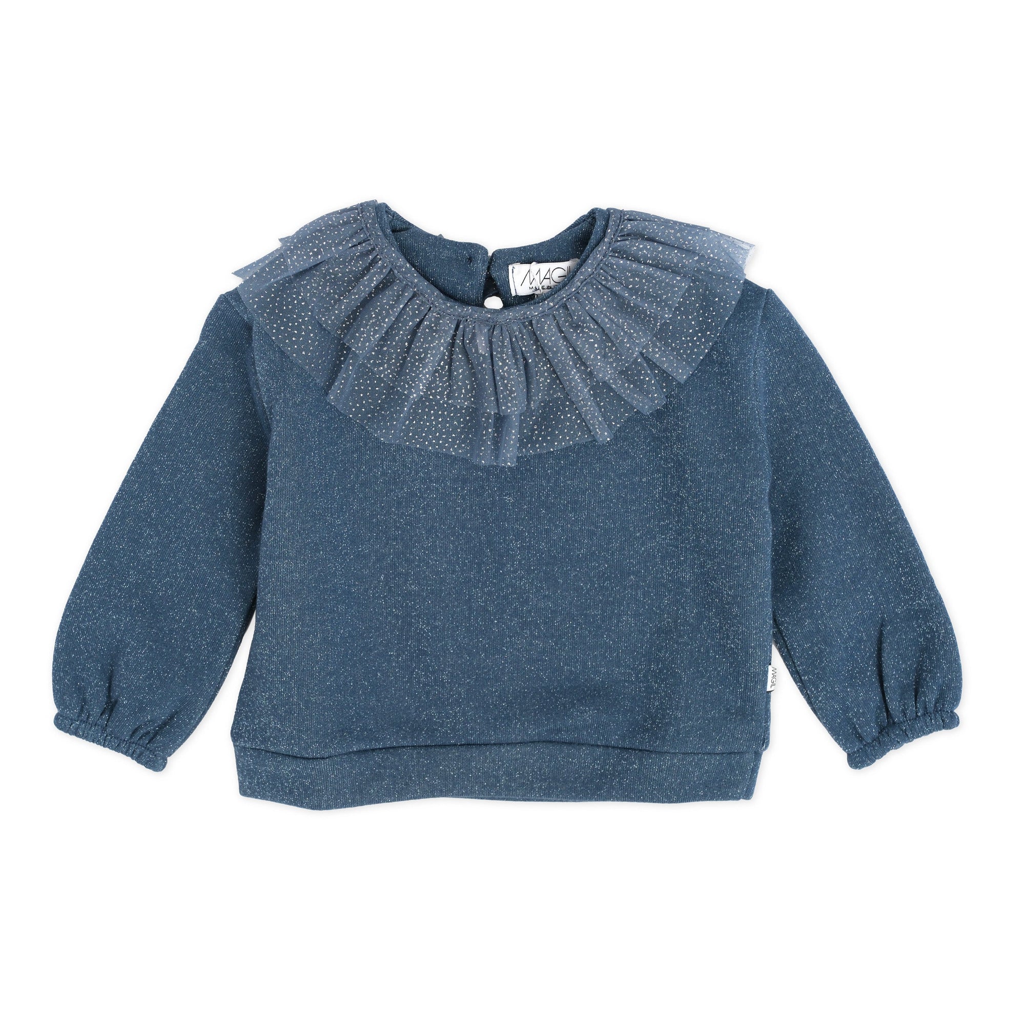 Maglia Felpa Lurex Con Colletto