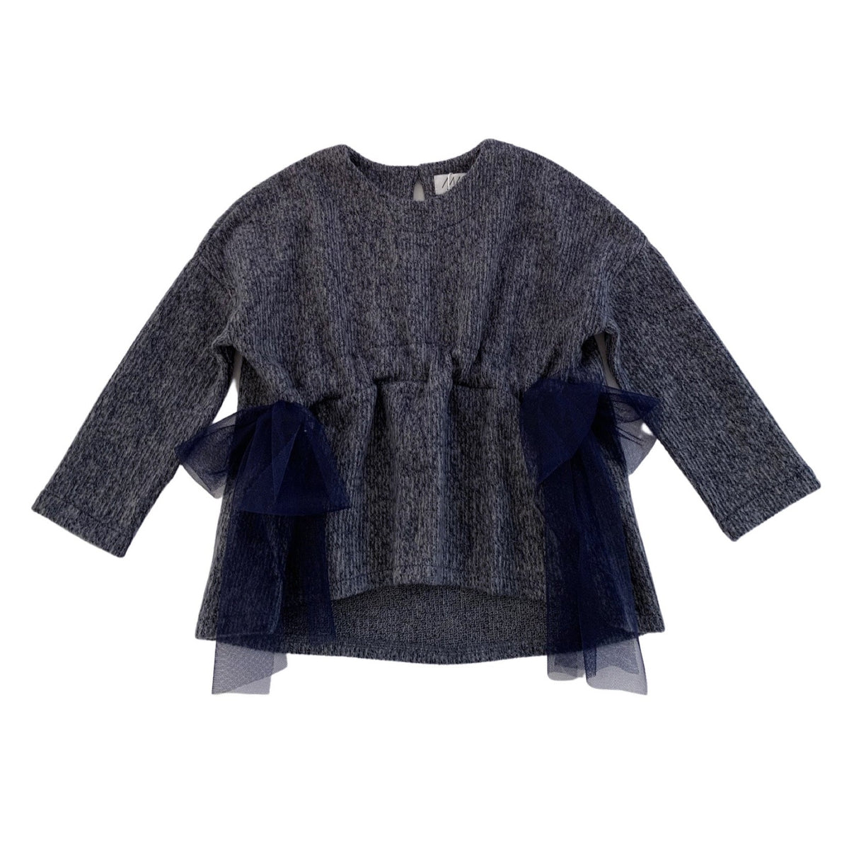 MAGLIA MORBIDA CON FIOCCHI TULLE IN VITA