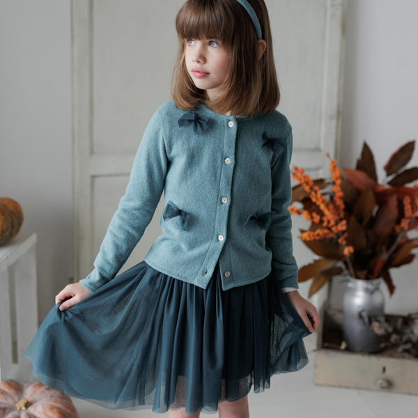 CARDIGAN CON FIOCCHIETTI TULLE