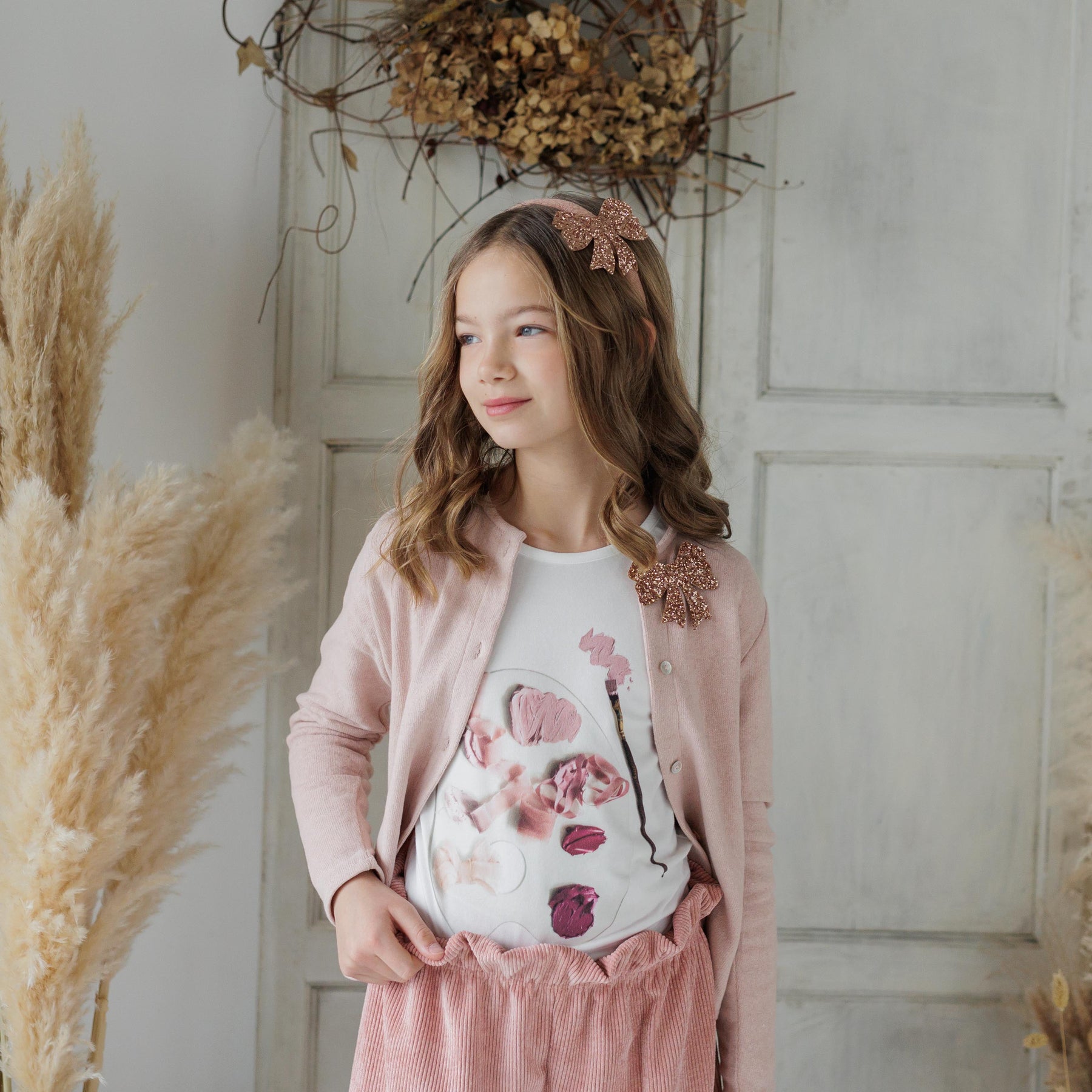 CARDIGAN CON SPILLA FIOCCO GLITTER