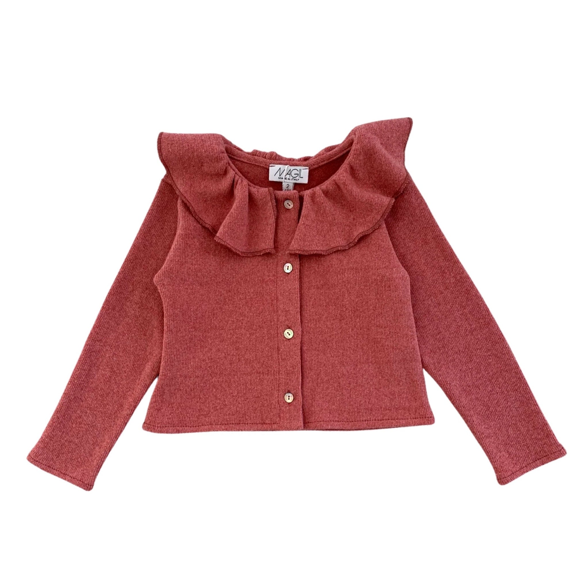 CARDIGAN COLLETTO ARRICCIATO