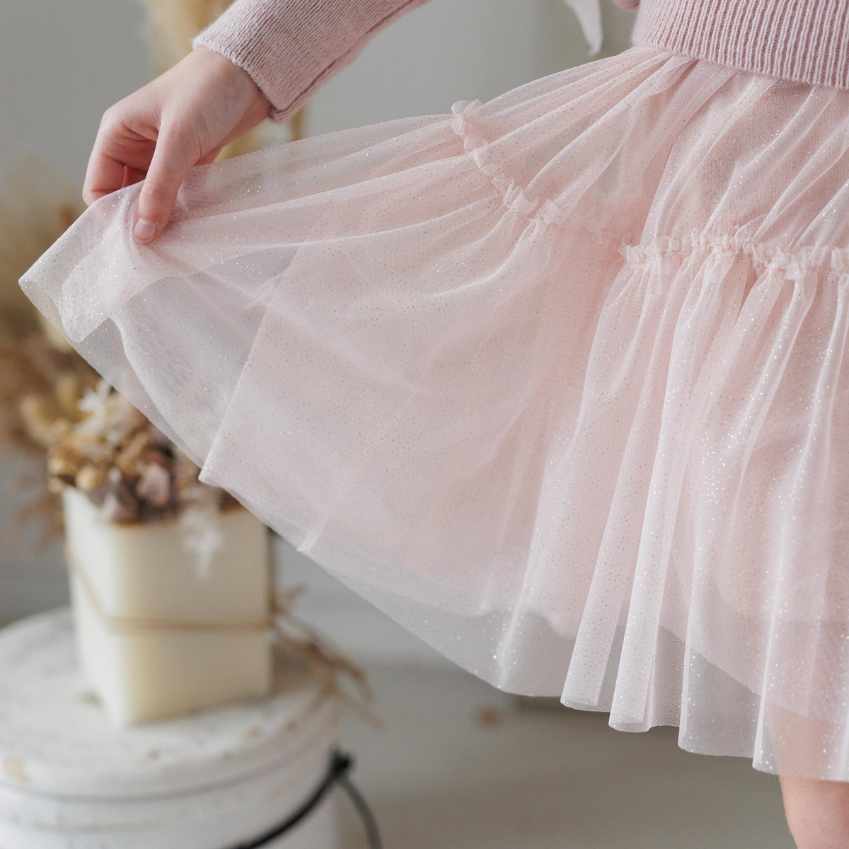 GONNA IN TULLE GLITTER DOPPIA BALZA