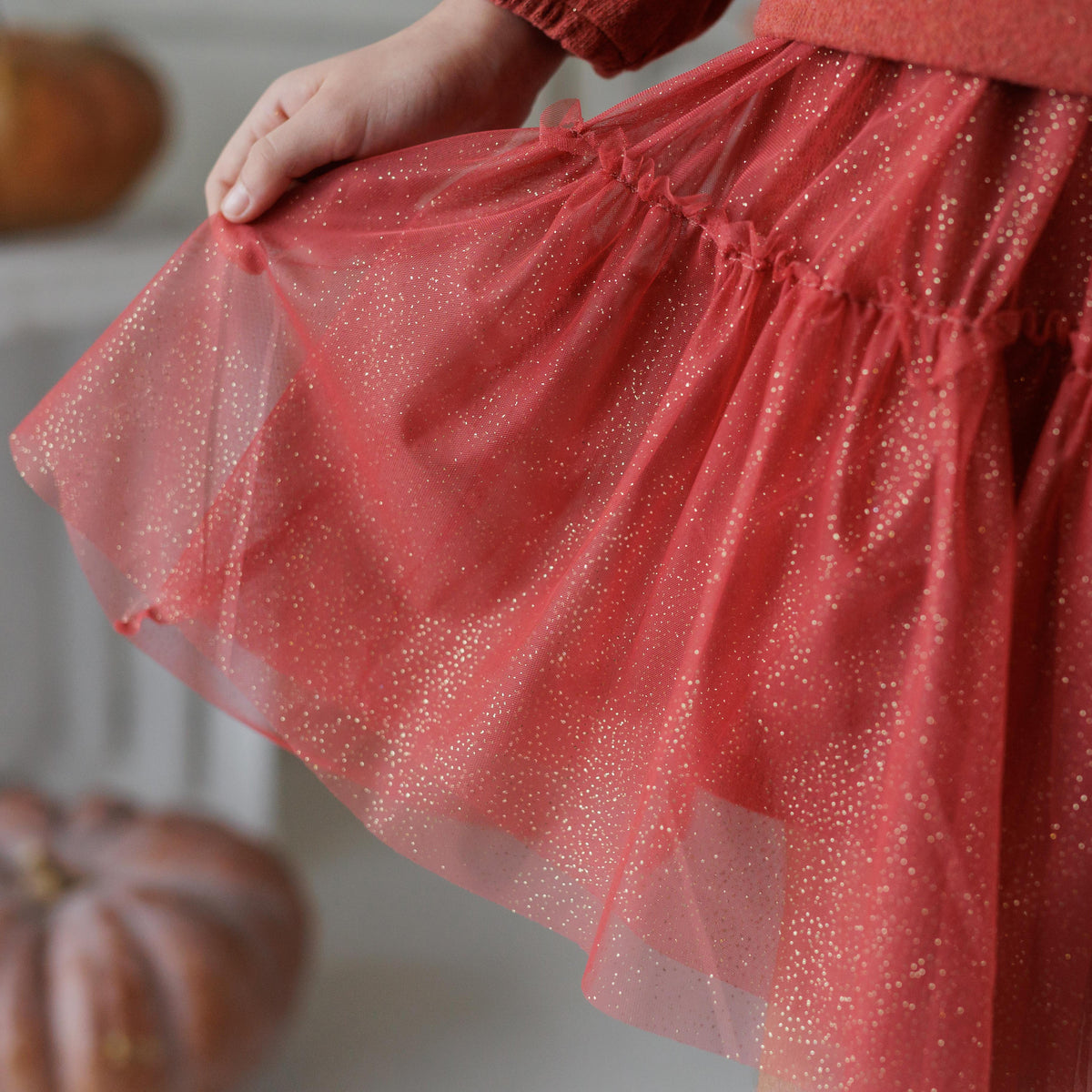 GONNA IN TULLE GLITTER DOPPIA BALZA