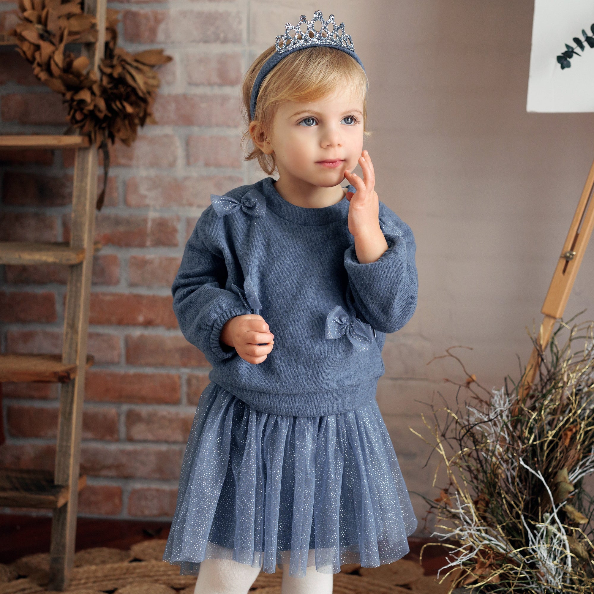 GONNA IN TULLE GLITTER ASIMMETRICA