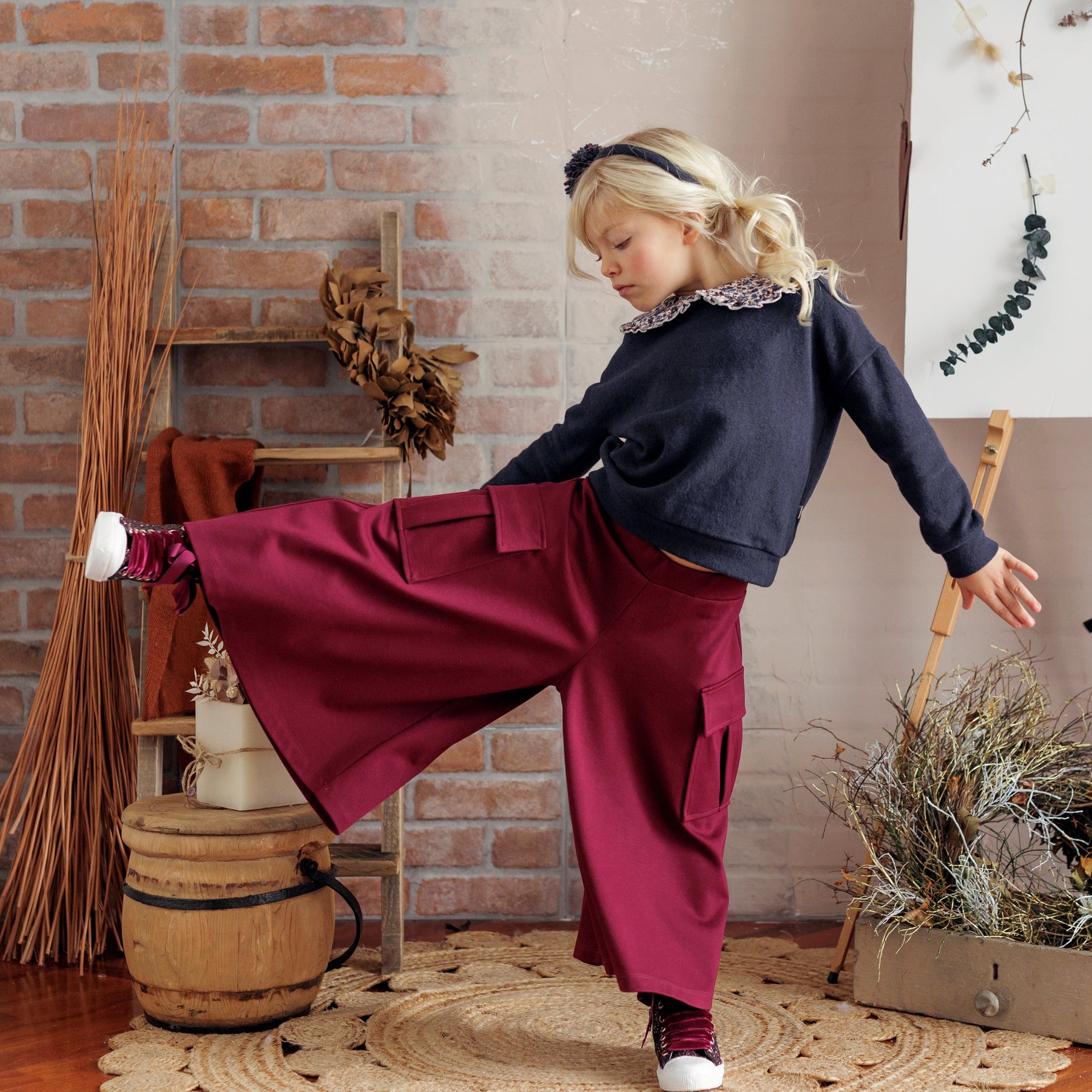 PANTALONE WIDE-LEG CON TASCONI