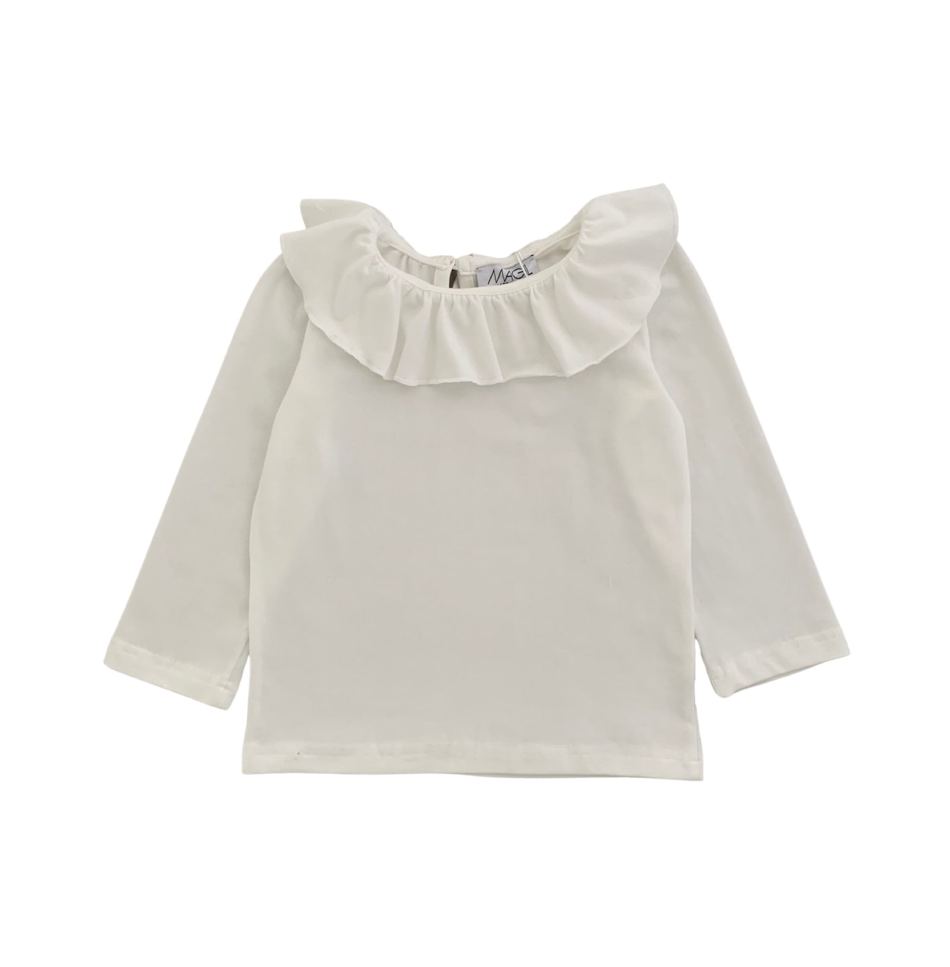 MAGLIA IN JERSEY CON COLLO VOLANT