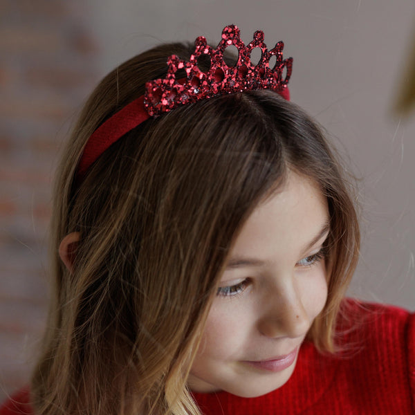 HEADBAND WITH GLITTER CROWN