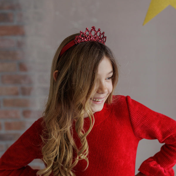 HEADBAND WITH GLITTER CROWN