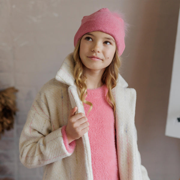 CAPPELLO IN CALDO COTONE MAXI POMPON