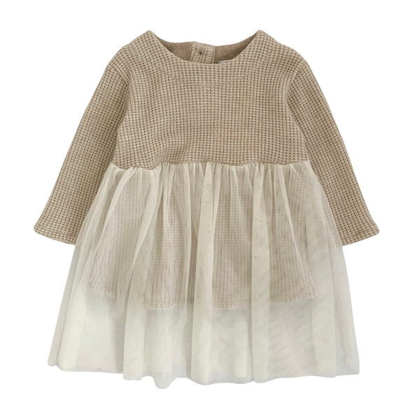 ROBE EN JERSEY LUREX AVEC TULLE