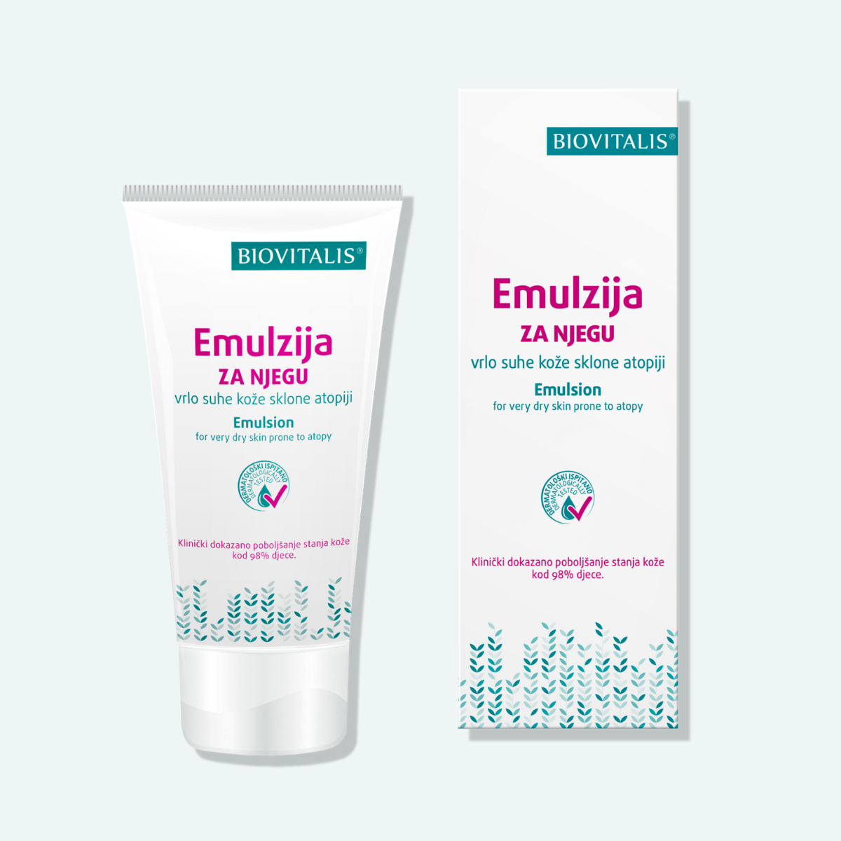 Emulsion for the care of very dry skin prone to atopy
