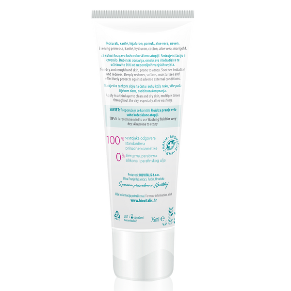 Hand emulsion for the care of very dry skin prone to atopy