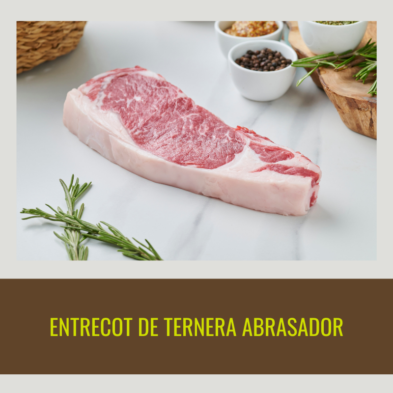 2 Entrecot de lomo bajo de Ternera, 300 g/unidad