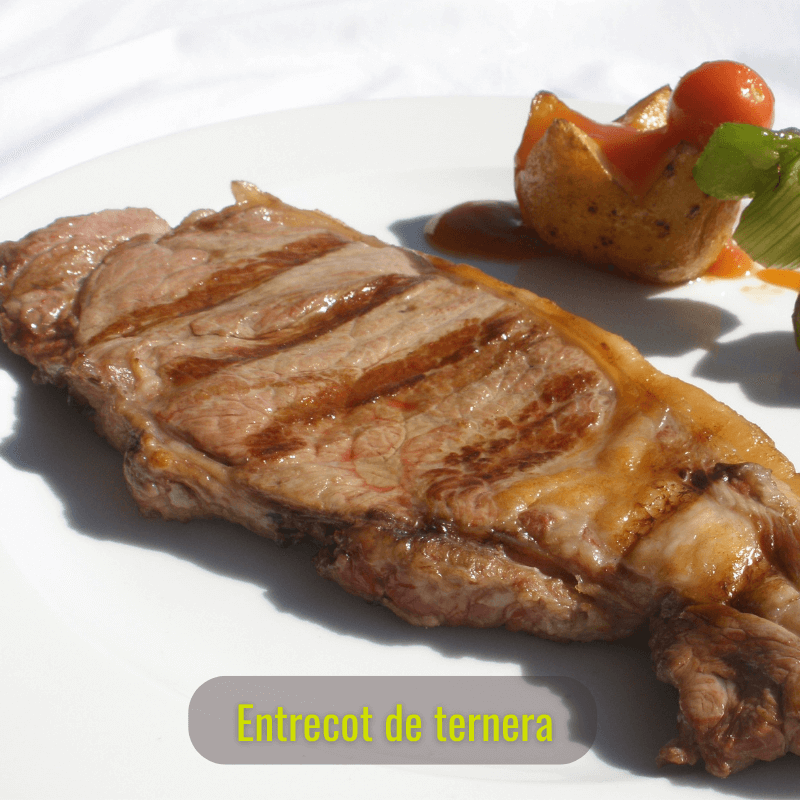 4 Entrecot de lomo bajo de Ternera, 300 g/unidad