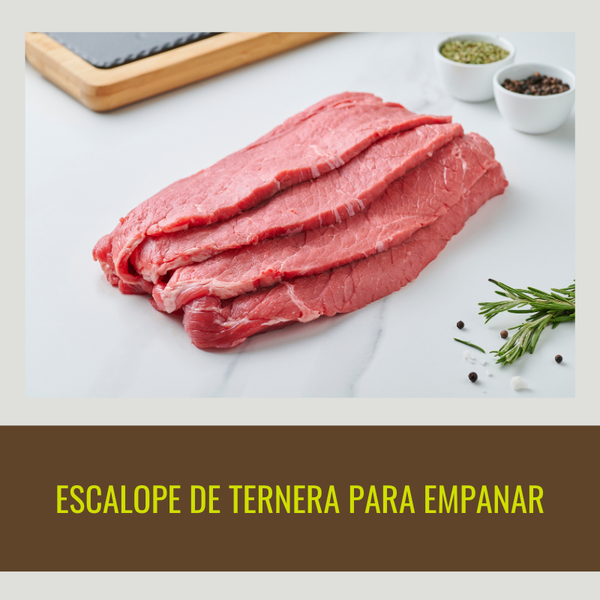 1 kg de Escalopes de ternera para empanar, 6 unidades.