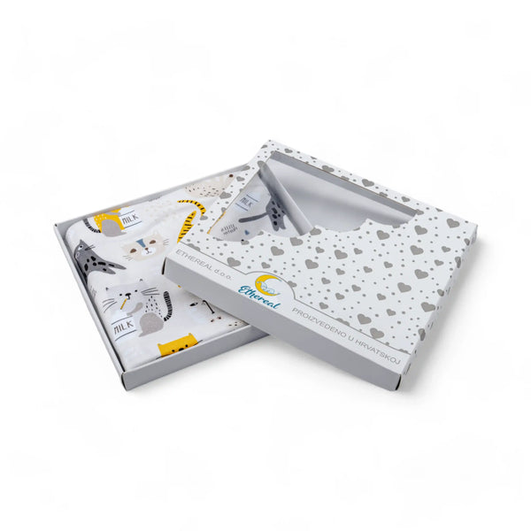 Premium Cotton Double Layer Blanket - Yellow Kittens