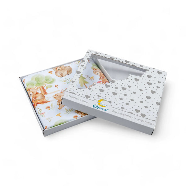 Premium Cotton Double Layer Blanket - Bear in the Forest