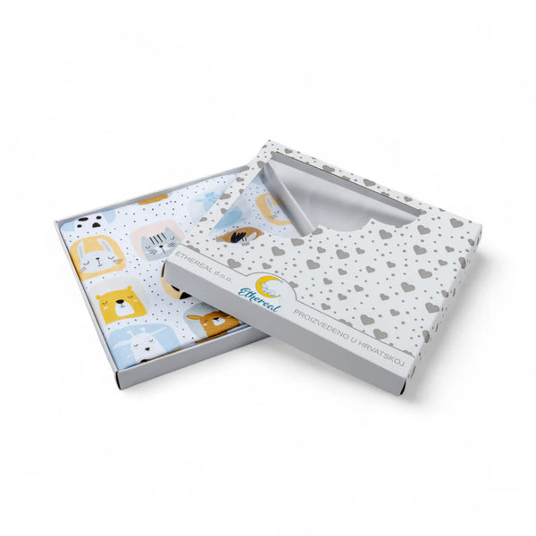 Premium Cotton Double Layer Blanket - Animals and Dots