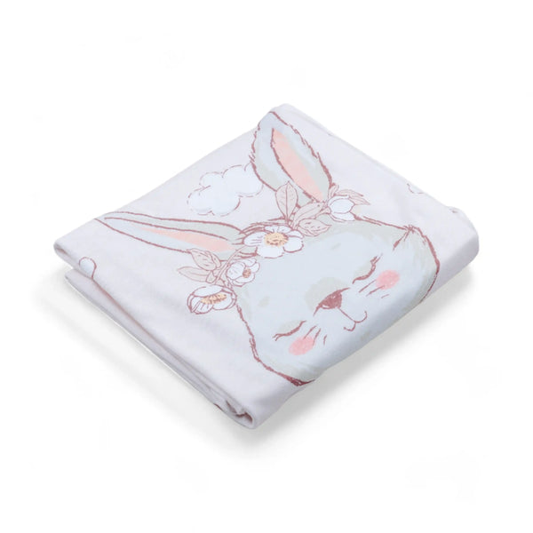Personalized Premium Cotton Double Layer Blanket - Ballerina Bunny