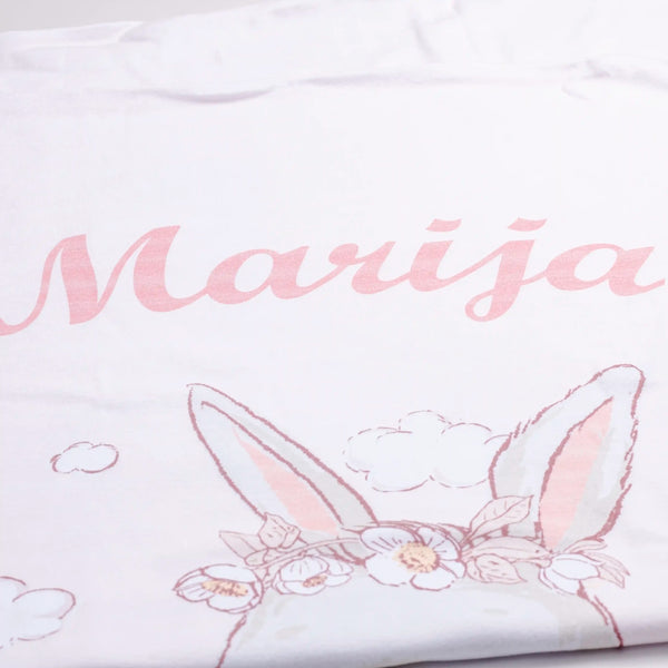 Personalized Premium Cotton Double Layer Blanket - Ballerina Bunny