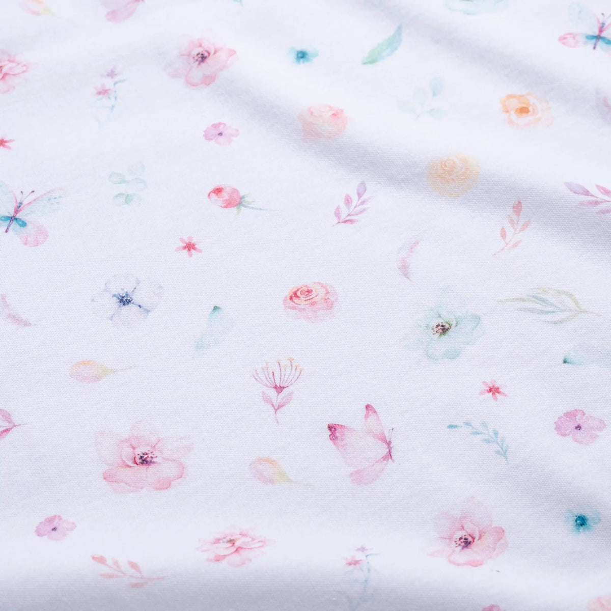 Premium Cotton Double Layer Blanket - Butterflies and Flowers