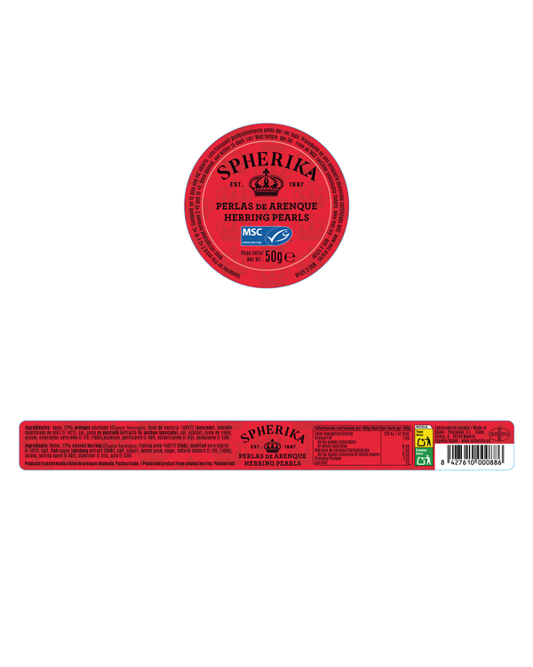 Etiqueta-Spherika-perlas-arenque-rojo-50