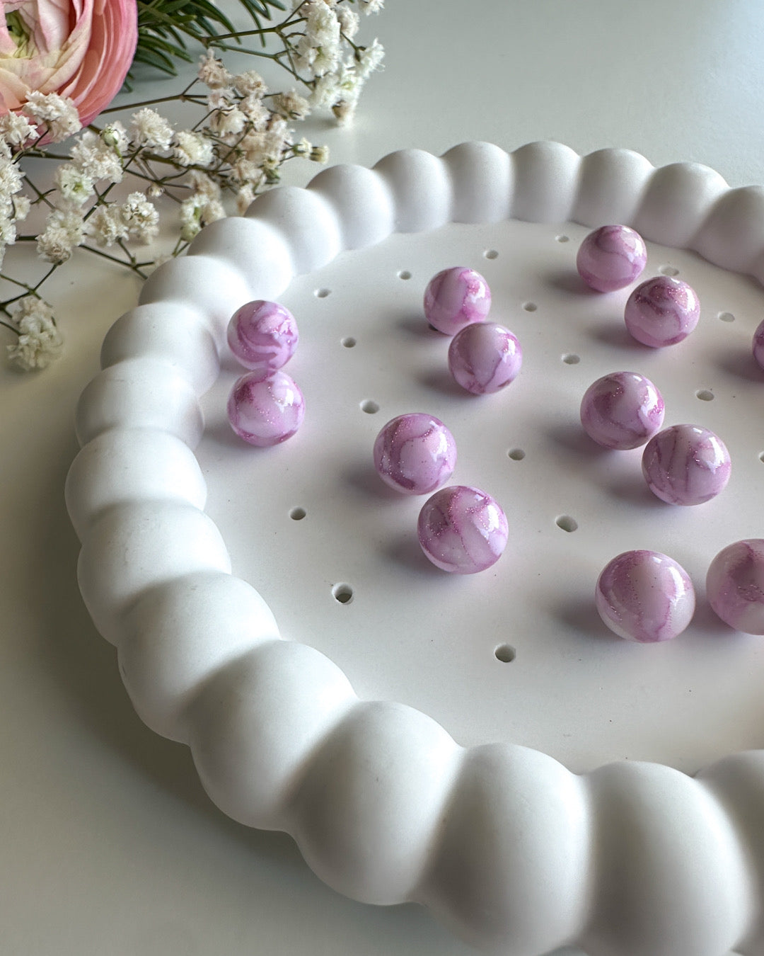 ampoule | ÉDITION LIMITÉE | rose, translucide, paillettes