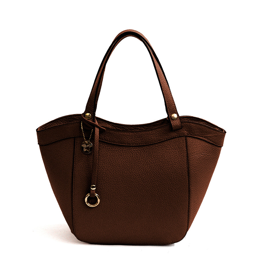 FLEX - Chocolate Dollar Leather Tote