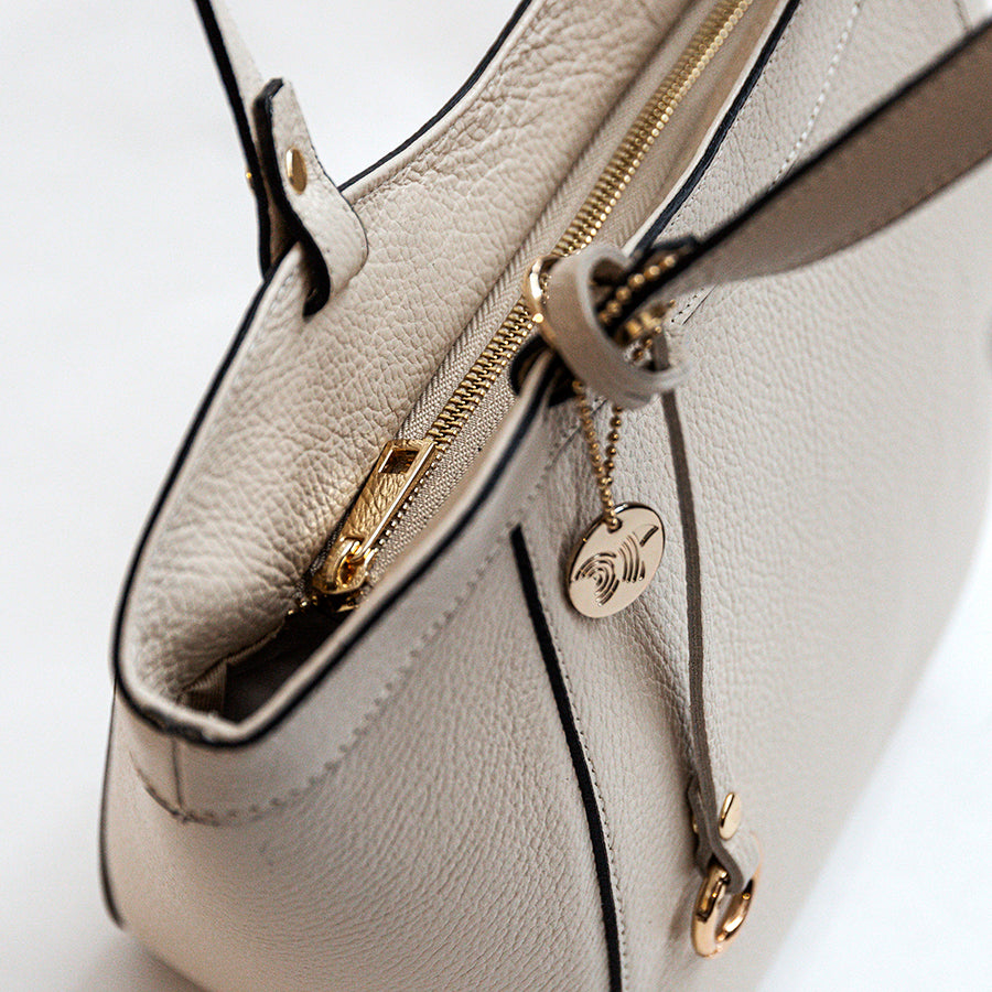 FLEX - Beige Dollar Leather Tote
